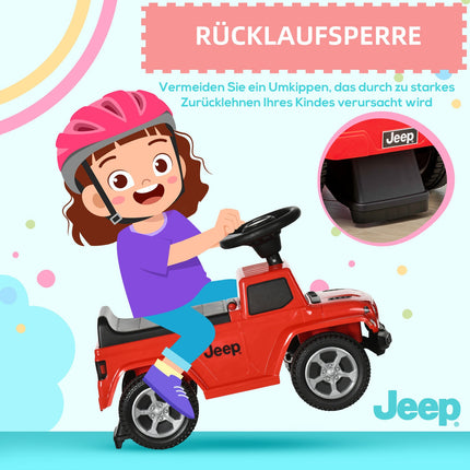 Kinder-Aufsitzauto mit Hupe, Lichtern und Stauraum