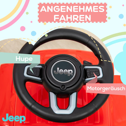 Kinder-Aufsitzauto mit Hupe, Lichtern und Stauraum