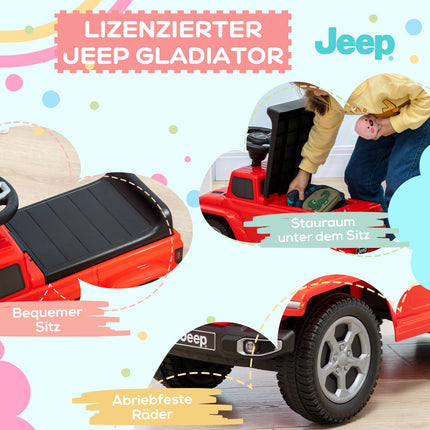 Kinder-Aufsitzauto mit Hupe, Lichtern und Stauraum