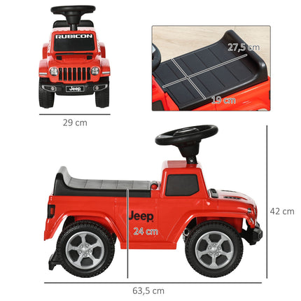 Kinder-Aufsitzauto mit Hupe, Lichtern und Stauraum