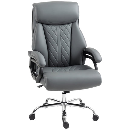 Big and Tall Office Chair, PU Leather, 150 kg, Anthracite