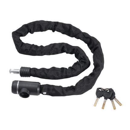 Bike Chain Lock, 10mm x 3.94 ft, 3 Keys, Steel