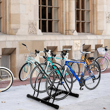 Fahrradständer für 2 Fahrräder – Innen/Außen, Stahl, Schwarz