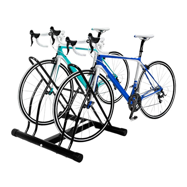Fahrradständer für 2 Fahrräder – Innen/Außen, Stahl, Schwarz