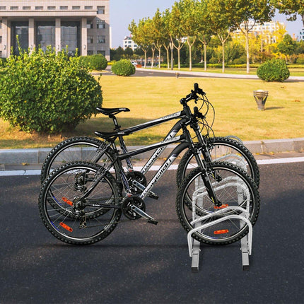 Fahrradständer für 4 Fahrräder – Stahl, wetterfest, Bodenmontage
