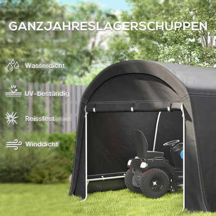 Wasserdichtes Outdoor-Fahrradzelt mit Tür, dunkelgrau