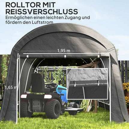 Wasserdichtes Outdoor-Fahrradzelt mit Tür, dunkelgrau