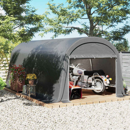 Wasserdichtes Outdoor-Fahrradzelt mit Tür, dunkelgrau