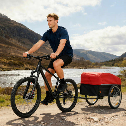 Bike Trailer with 170L Cargo Box, Fits 22"-28" Wheels