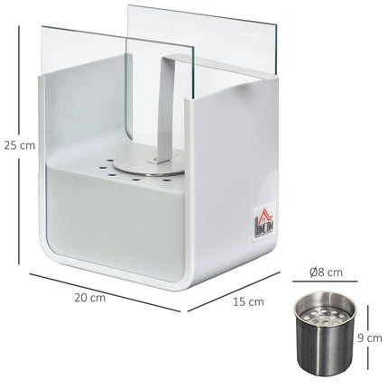 Kamin mit Bioethanol – rauchfrei, 0,4L, Edelstahl