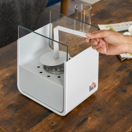 Kamin mit Bioethanol – rauchfrei, 0,4L, Edelstahl