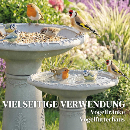 Vogeltränke, Kunstharz, Steinoptik, 48 cm Durchmesser