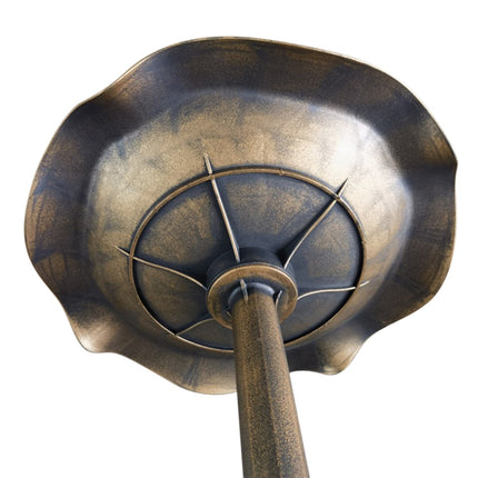 Vogelbad aus Bronze mit Ständer, 71cm, Lotusblatt-Design