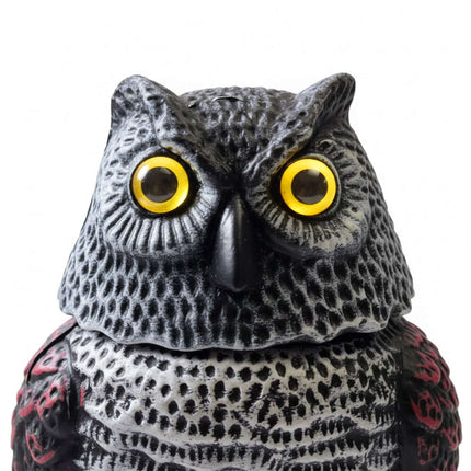 Plašič ptáků, maketa sovy s pohyblivou hlavou, 20 cm