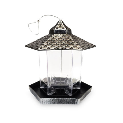 Vogelhäuschen – Silber, Gartendeko für Außen
