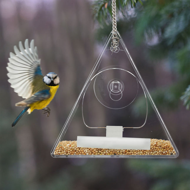 Vogelhäuschen für Fenster dreieckig