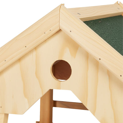 Bird Feeder with Pole – Spruce Wood, Weatherproof