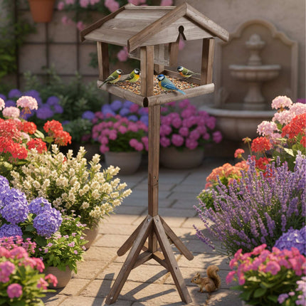 Bird Feeder with Stand – Fir Wood, Predator-Resistant