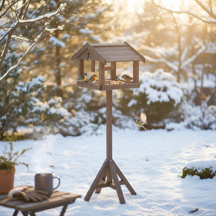 Bird Feeder with Stand – Fir Wood, Predator-Resistant
