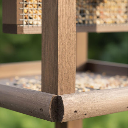 Bird Feeder with Stand – Fir Wood, Predator-Resistant
