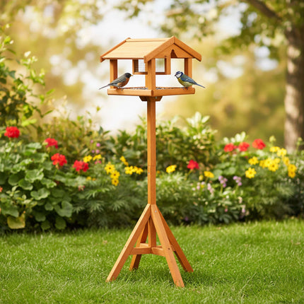 Bird Feeder with Stand – Fir Wood, Weatherproof