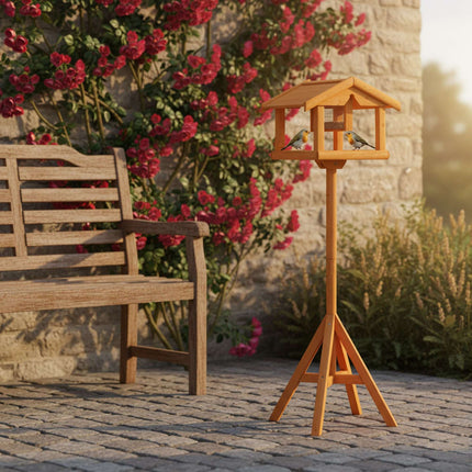 Bird Feeder with Stand – Fir Wood, Weatherproof