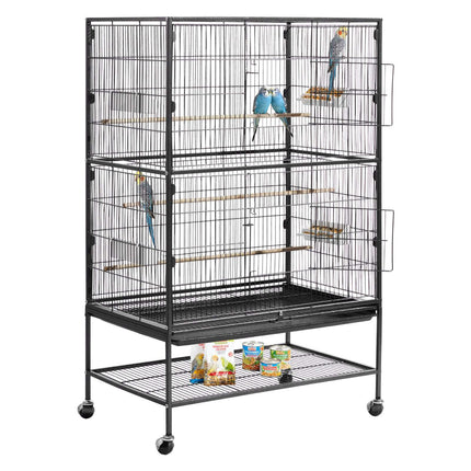 Bird Flight Cage 800 x 520 x 1320 mm, Flat Top, Casters