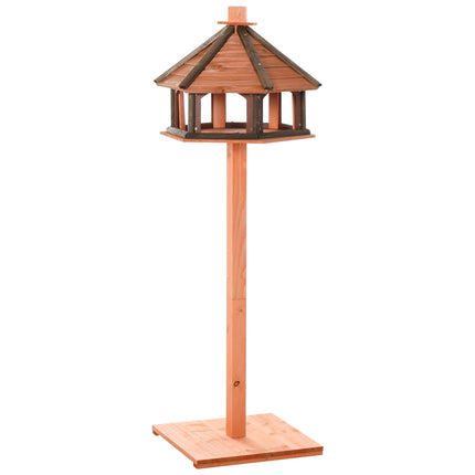 Wooden birdhouse feeder with waterproof roof, 52 x 130 cm