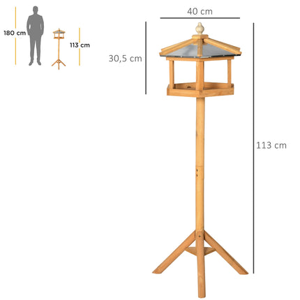 Vogelhaus mit Ständer & Zinkdach, 113x40x40 cm