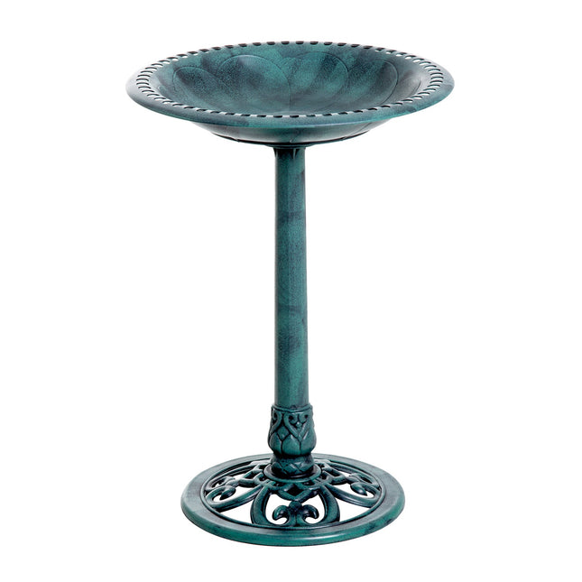 Bain d'oiseaux avec support 69,5 cm pour oiseaux sauvages, mangeoire à oiseaux et bain d'oiseaux sauvages pour jardin et balcon