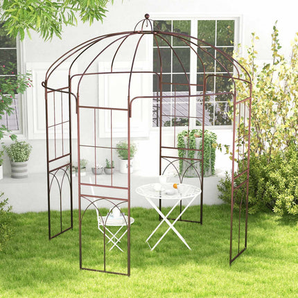 Vogelkäfig-Gartenlaube 2,56 m Metallbogen mit Erdspießen