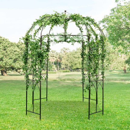Vogelkäfig-Gartenlaube 2,56 m Metallbogen mit Erdspießen