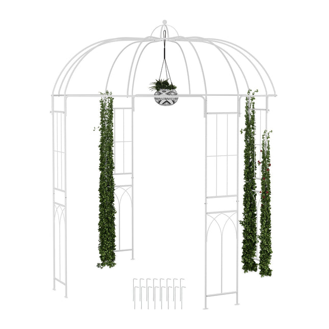Vogelkäfigförmiger Metall-Gartenpavillon – Romantische Gartenlaube