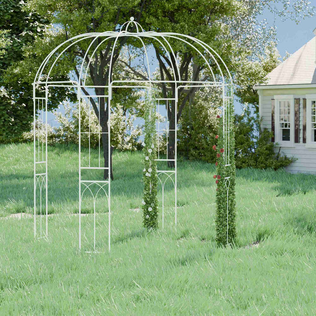 Vogelkäfigförmiger Metall-Gartenpavillon – Romantische Gartenlaube