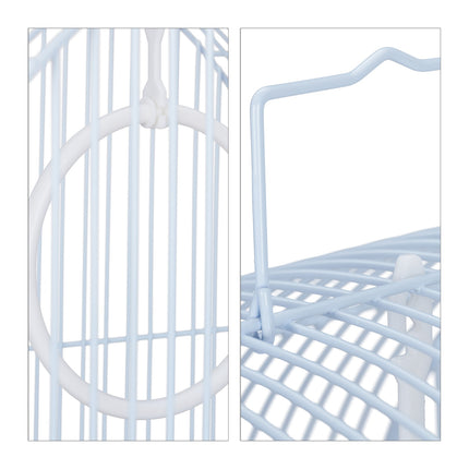 Cage à oiseaux avec accessoires noire