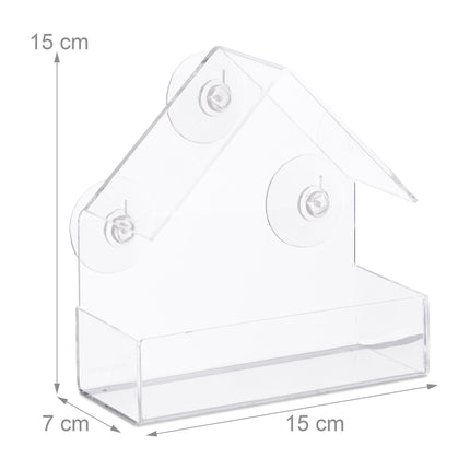 Vogelhäuschen für Fenster, 4er Set