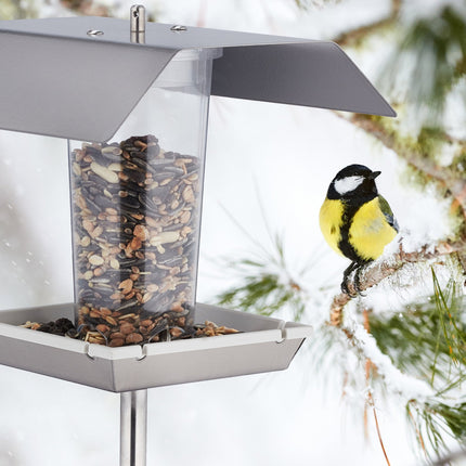 Vogelhäuschen aus Edelstahl