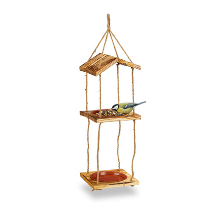 Mangeoire à oiseaux avec 2 bols