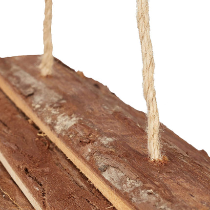 Bird feeder with bark