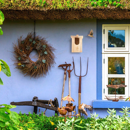 Vogelhaus Naturholz Halbhohle Vögel