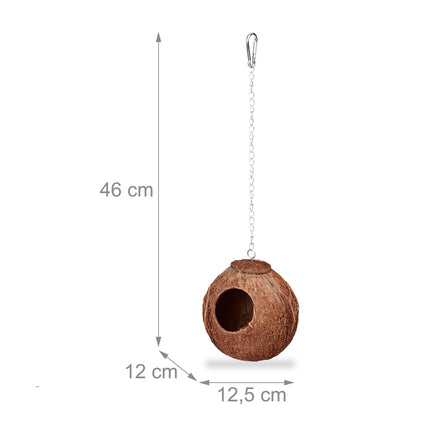Vogelhäuschen Kokosnuss 2er Set