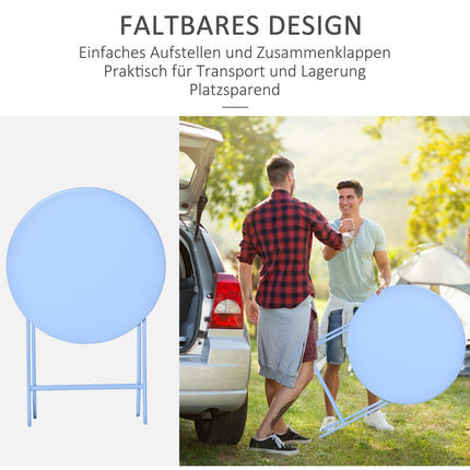 Bistrotisch-Set für 2 Personen – Hellblau, Gartenmöbel