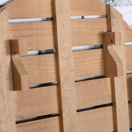 Klappbares Bistro-Set aus Holz für 2 Personen, naturbelassen