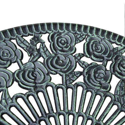 3-teiliges Bistro-Set aus Aluminiumguss - Gartengarnitur in antikem Grün