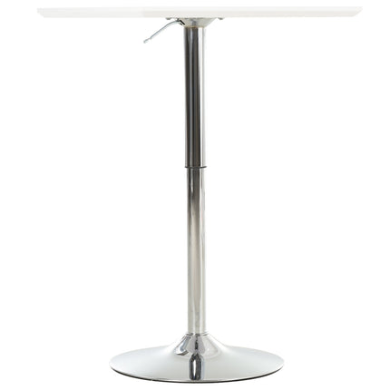Höhenverstellbarer Bistro-Tisch aus Stahl, quadratisch, 60x60 cm, Weiß
