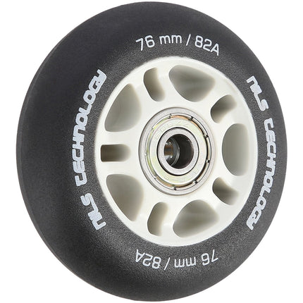 Schwarze 76x24 82A PU-Rollen & ABEC-9 Kugellager Set