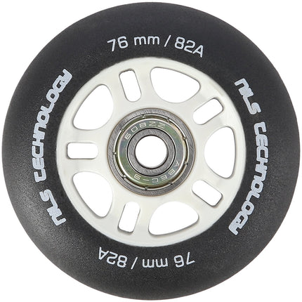 Schwarze 76x24 82A PU-Rollen & ABEC-9 Kugellager Set