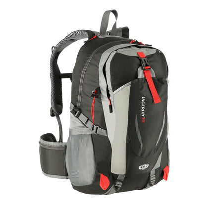Schwarzer Rucksack, 25L Fassungsvermögen, leichtes Design