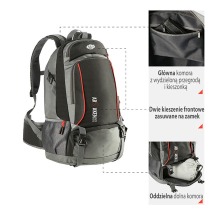 Black Backpack, Large Capacity, Durable Material