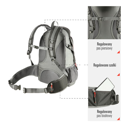 Black Backpack, Large Capacity, Durable Material